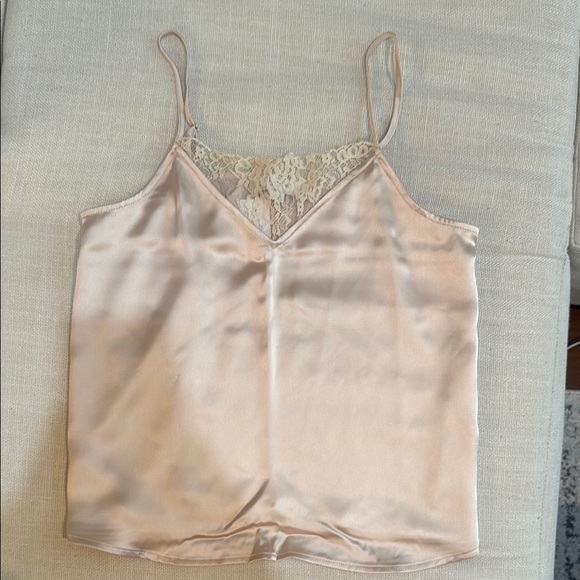 NWT Cream Lace Trim Cami Top - Picture 1 of 3